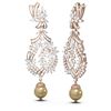 Image 2 : 20.56 ctw Diamond and Pearl Earrings 18K Rose Gold