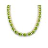 Image 1 : 46.5 ctw Peridot & VS/SI Diamond Eternity Necklace 10K Yellow Gold