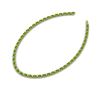 Image 2 : 46.5 ctw Peridot & VS/SI Diamond Eternity Necklace 10K Yellow Gold