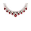 Image 1 : 56.94 ctw Ruby & VS Diamond Necklace 18K Rose Gold