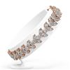 Image 2 : 17 ctw Cushion and Marquise cut Diamond Bracelet 18K Rose Gold