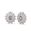 Image 2 : 8.48 ctw Morganite & Diamond Earrings 18K White Gold