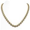 Image 1 : 20.34 ctw Pear Cut Diamond Micro Pave Necklace 18K Yellow Gold