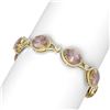 Image 2 : 46.65 ctw Morganite & Diamond Bracelet 18K Yellow Gold