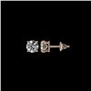 Image 2 : 1.02 ctw Certified Quality Diamond Stud Earrings 10K Rose Gold