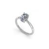 Image 2 : 1.01 ctw Oval Cut VS/SI Diamond Engagement Designer Ring 18K White Gold