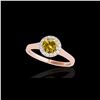 Image 1 : 1.11 ctw Certified SI/I Fancy Intense Yellow Diamond Ring 10K Rose Gold