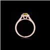 Image 2 : 1.11 ctw Certified SI/I Fancy Intense Yellow Diamond Ring 10K Rose Gold