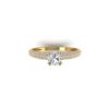 Image 1 : 1.4 ctw Certified VS/SI Diamond Art Deco Micro Ring 14K Yellow Gold