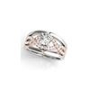 Image 2 : 1.29 ctw Certified VS/SI Diamond Solitaire 2pc Set Ring 14K White & Rose Gold