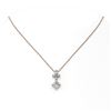 Image 2 : 1.4 ctw Princess Cut Diamond Designer Necklace 18K Rose Gold