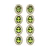 Image 1 : 11.8 ctw Tourmaline & Diamond Micro Pave Halo Earrings 10K Yellow Gold