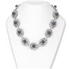 Image 1 : 21.78 ctw Diamond and Pearl Necklace 18K White Gold