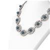 Image 2 : 21.78 ctw Diamond and Pearl Necklace 18K White Gold