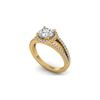Image 2 : 2 ctw Certified VS/SI Diamond Solitaire Micro Halo Ring 14K Yellow Gold