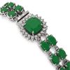 Image 2 : 32.18 ctw Emerald & Diamond Bracelet 14K White Gold