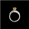 Image 2 : 1.4 ctw Certified SI Fancy Yellow Diamond Bypass Ring 10K White Gold