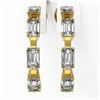 Image 2 : 3.5 ctw Emerald Cut Diamond Designer Earrings 18K Yellow Gold