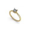 Image 2 : .55 ctw Princess Cut VS/SI Diamond Engagement Ring 14K Yellow Gold