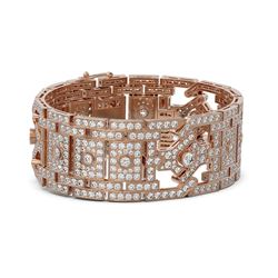 37 ctw Diamond Designer Bracelet 18K Rose Gold