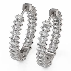 6.24 ctw Marquise Cut Diamond Designer Earrings 18K White Gold