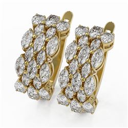 6.28 ctw Marquise Diamond Designer Earrings 18K Yellow Gold