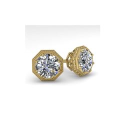 2.05 ctw Certified VS/SI Diamond Stud Earrings 14K Yellow Gold