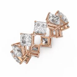 3.63 ctw Princess Cut Diamond Designer Ring 18K Rose Gold