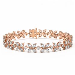 19 ctw Marquise Cut Diamond Designer Bracelet 18K Rose Gold