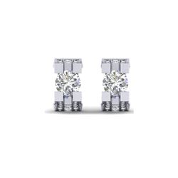 2.25 ctw VS/SI Diamond Art Deco Stud Earrings 18K White Gold