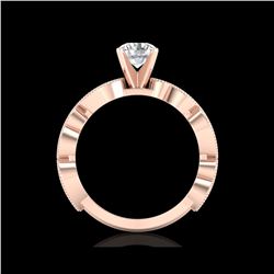 1.01 ctw VS/SI Diamond Solitaire Art Deco Ring 18K Rose Gold