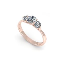 1 ctw Past Present Future VS/SI Diamond Ring Martini 18K Rose Gold