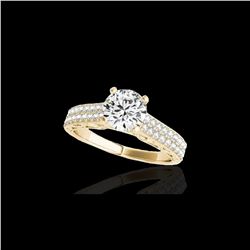 1.91 ctw Certified Diamond Solitaire Antique Ring 10K Yellow Gold