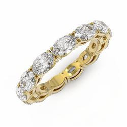 4.29 ctw Oval Cut Diamond Designer Ring 18K Yellow Gold