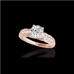 1.2 ctw Certified Diamond Solitaire Ring 10K Rose Gold