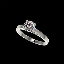 1.01 ctw Certified Quality Diamond Engagement Ring 10K White Gold