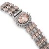 Image 2 : 25.42 ctw Morganite & Diamond Bracelet 14K White Gold