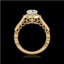 1.91 ctw VS/SI Diamond Solitaire Art Deco Ring 18K Yellow Gold