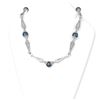 Image 1 : 8.02 ctw Diamond and Pearl Necklace 18K White Gold