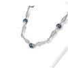 Image 2 : 8.02 ctw Diamond and Pearl Necklace 18K White Gold