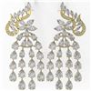 Image 2 : 18 ctw Pear Cut Diamond Designer Earrings 18K Yellow Gold