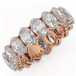 8.67 ctw Oval Cut Diamond Eternity Ring 18K Rose Gold