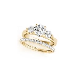 1.92 ctw VS/SI Diamond 3 Stone 2pc Wedding Set 14K Yellow Gold