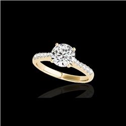 1.25 ctw Certified Diamond Solitaire Ring 10K Yellow Gold