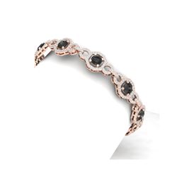 12 ctw Black And White Diamond Bracelet 18K Rose Gold
