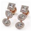 Image 1 : 2.5 ctw Mix Cut Diamonds Designer Earrings 18K Rose Gold