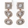 Image 2 : 2.5 ctw Mix Cut Diamonds Designer Earrings 18K Rose Gold