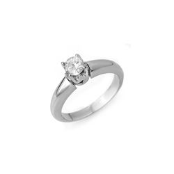 0.50 ctw Certified VS/SI Diamond Ring 18K White Gold