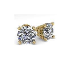 2.01 ctw VS/SI Diamond Stud Designer Earrings 18K Yellow Gold