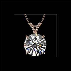 2.53 ctw Certified Quality Diamond Necklace 10K Rose Gold